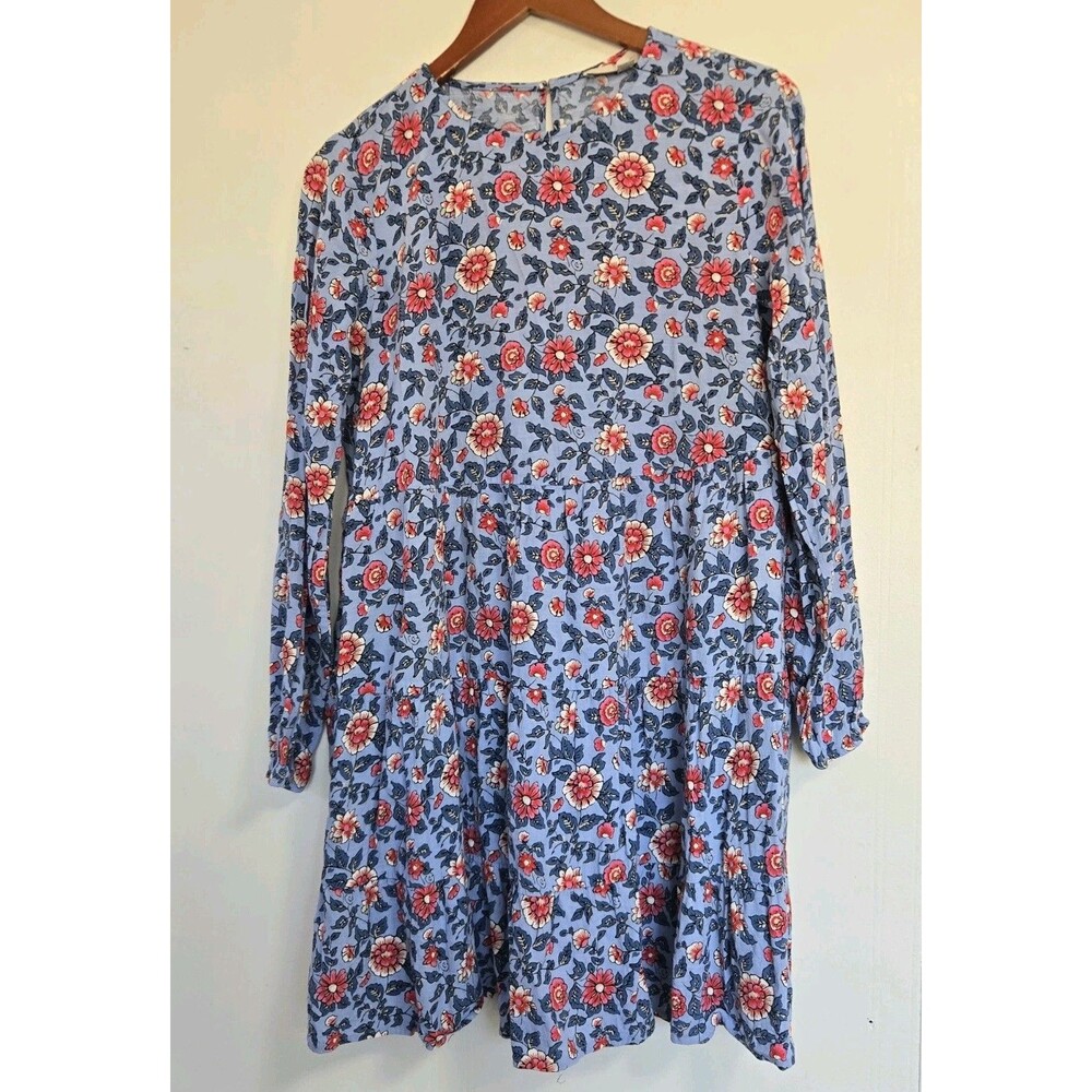 Loft Dress Womens M Floral Blue Boho Floral Indie Grunge Cottagecore Granola